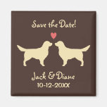 Golden Retrievers Wedding Save the Date Fridge Magnet