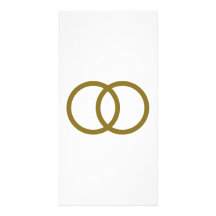 Golden wedding rings photo card