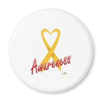 GoldHeartRibbonAwareness magnets