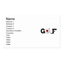 Golf avec des T-shirts et des cadeaux de boule de  Modèles De Cartes De Visite