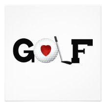 Golf avec des T-shirts et des cadeaux de boule de  Cartons D'invitation