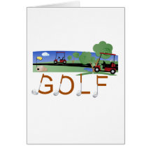 Golf avec des T-shirts et des cadeaux de chariots  Cartes