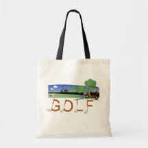Golf avec des T-shirts et des cadeaux de chariots  Sac En Toile