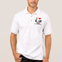 Golf drôle d'amour d'I sur un T-shirt de beau jour