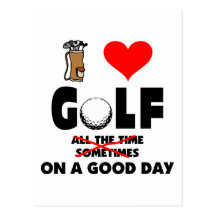 Golf drôle d'amour d'I un beau jour Cartes Postales