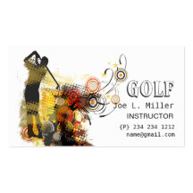 Golf moderne grunge urbain cartes de visite personnelles