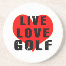 Golf vivant d'amour dessous de verres