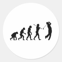 Golfeur Autocollants Ronds