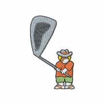 Golfeur de bande dessinée polo brodé