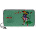 Golfeur de Madame avec le monogramme sur un haut-p