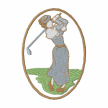 Golfeur féminin vintage