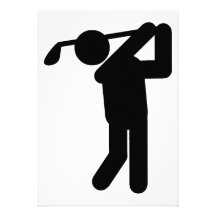 Golfeur masculin - symbole de golf carton d'invitation