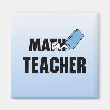 Gomme drôle de bleu de professeur de maths magnets pour réfrigérateur