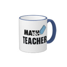 Gomme drôle de bleu de professeur de maths mug