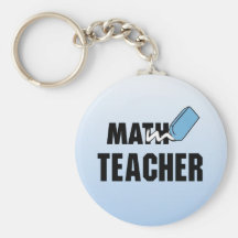 Gomme drôle de bleu de professeur de maths porte-clés