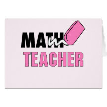 Gomme drôle de rose de professeur de maths cartes de vœux