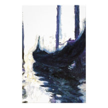Gondole de Monet à Venise Papier À Lettre Personnalisé