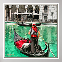 Gondolier Affiche
