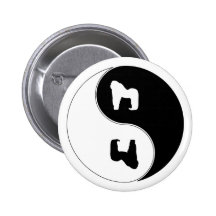 Gorille de Yin Yang Badges Avec Agrafe