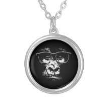 Gorille en verre pendentif