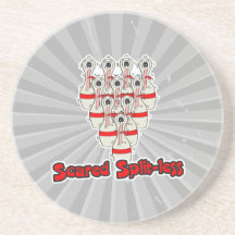 goupille de bowling frightenened par fente-moins e dessous de verres