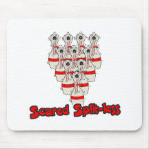 goupille de bowling frightenened par fente-moins e tapis de souris
