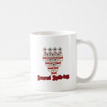 goupille de bowling frightenened par fente-moins e mug à café