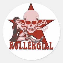 goupille de rollergirl vers le haut de diva adhésifs