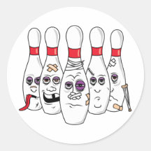 Goupilles de bowling autocollants
