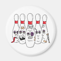 Goupilles de bowling magnets pour réfrigérateur