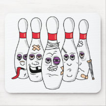 Goupilles de bowling tapis de souris