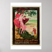 "Goupilles de D'Or Les de sables, cru de la France Posters