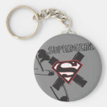 Goupilles de sécurité noires de Supergirl Porte-clés