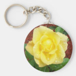 Goutte de pluie Keychain rose Porte-clé