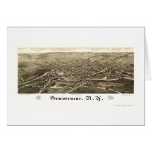 Gouverneur, carte panoramique de NY - 1885