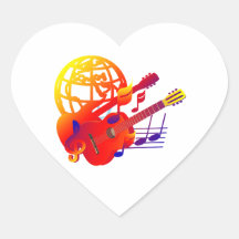Gradient de guitares de globe autocollant