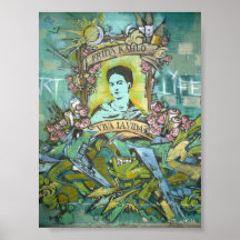 Graffiti 2 de Frida Kahlo Posters