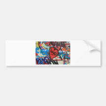 graffiti d'amour de coeur peint par rouge autocollant pour voiture
