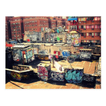 Graffiti de dessus de toit dans Chinatown Carte Postale