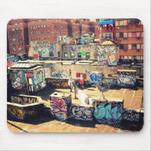 Graffiti de dessus de toit dans Chinatown Tapis De Souris