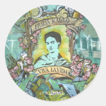 Graffiti de Frida Kahlo Autocollants