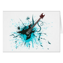 Graffiti de guitare - alternative de bande de musi carte de vœux