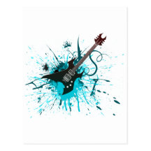 Graffiti de guitare - alternative de bande de musi cartes postales