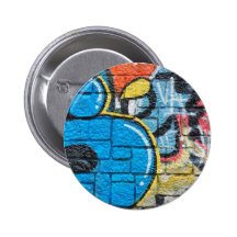 graffiti de mur en pierre badge avec épingle