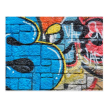 graffiti de mur en pierre carte postale