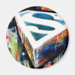 Graffiti de néon de Superman Magnets