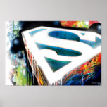 Graffiti de néon de Superman Posters