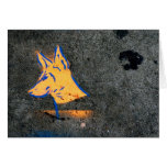 Graffiti de pochoir de Pinscher de dobermann Carte De Vœux