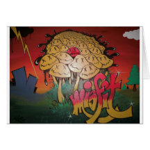Graffiti de vêtement manqué carte de vœux