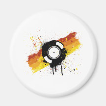 Graffiti de vinyle - jockey de disque record du DJ Magnets Pour Réfrigérateur